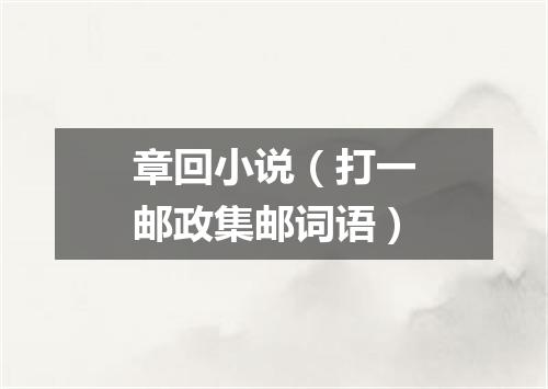 章回小说（打一邮政集邮词语）