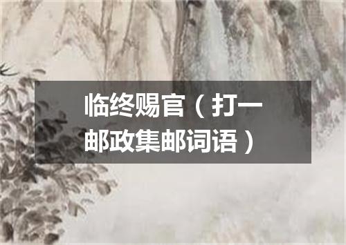 临终赐官（打一邮政集邮词语）
