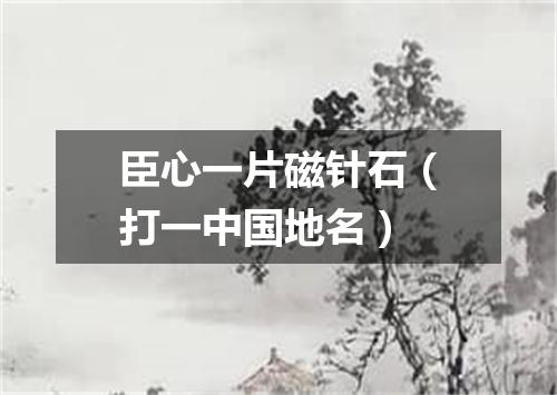 臣心一片磁针石（打一中国地名）