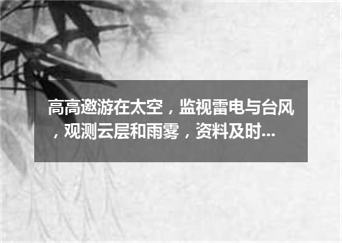 高高邀游在太空，监视雷电与台风，观测云层和雨雾，资料及时报与人。（打一气象用具）