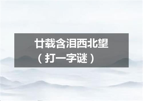 廿载含泪西北望（打一字谜）