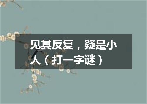 见其反复，疑是小人（打一字谜）