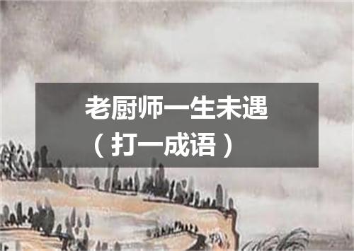 老厨师一生未遇（打一成语）