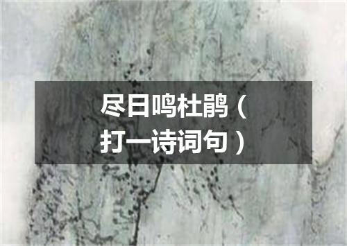 尽日鸣杜鹃（打一诗词句）