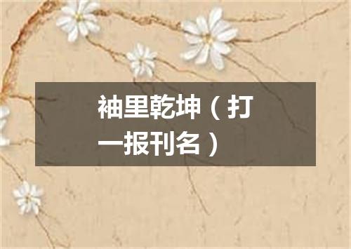 袖里乾坤（打一报刊名）