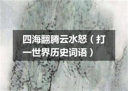 四海翻腾云水怒（打一世界历史词语）