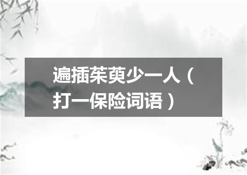 遍插茱萸少一人（打一保险词语）