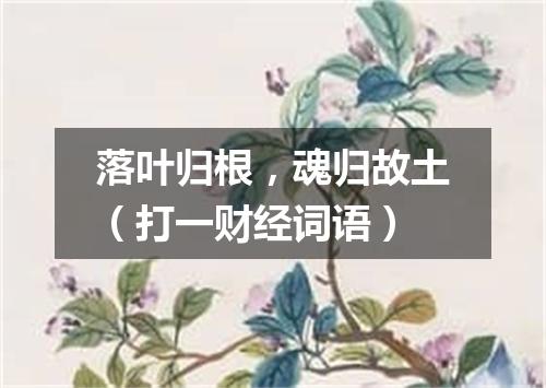 落叶归根，魂归故土（打一财经词语）