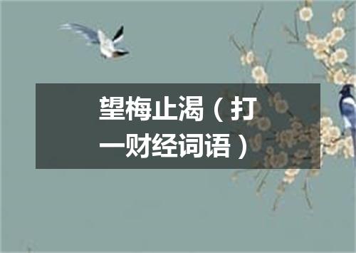 望梅止渴（打一财经词语）