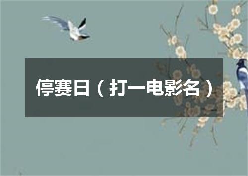 停赛日（打一电影名）