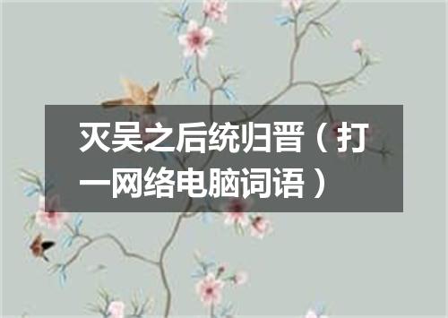 灭吴之后统归晋（打一网络电脑词语）