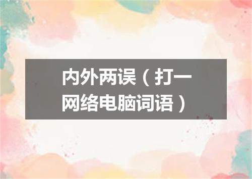 内外两误（打一网络电脑词语）