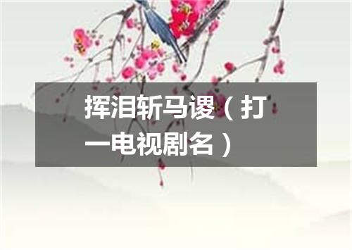 挥泪斩马谡（打一电视剧名）