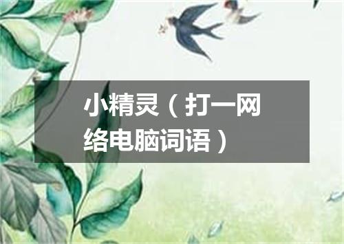 小精灵（打一网络电脑词语）