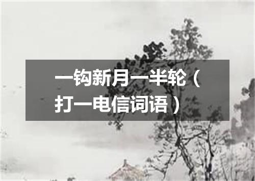 一钩新月一半轮（打一电信词语）