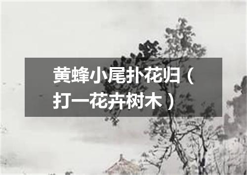 黄蜂小尾扑花归（打一花卉树木）