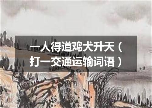 一人得道鸡犬升天（打一交通运输词语）