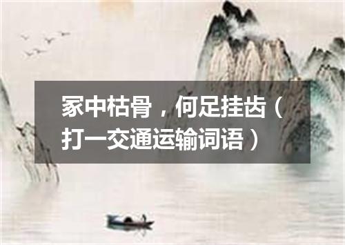 冢中枯骨，何足挂齿（打一交通运输词语）