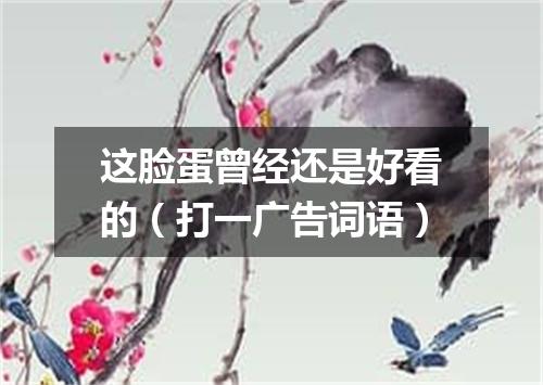 这脸蛋曾经还是好看的（打一广告词语）