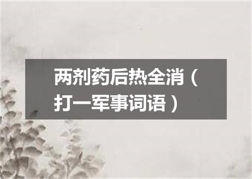 两剂药后热全消（打一军事词语）