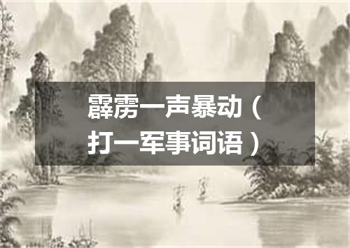 霹雳一声暴动（打一军事词语）