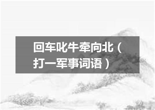 回车叱牛牵向北（打一军事词语）