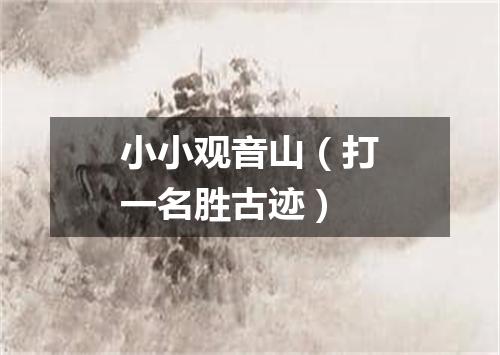 小小观音山（打一名胜古迹）