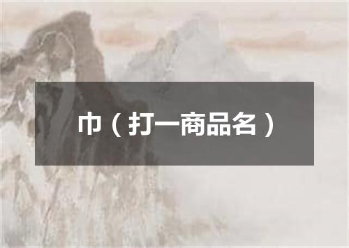 巾（打一商品名）