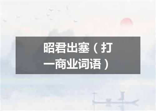 昭君出塞（打一商业词语）