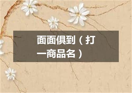 面面俱到（打一商品名）