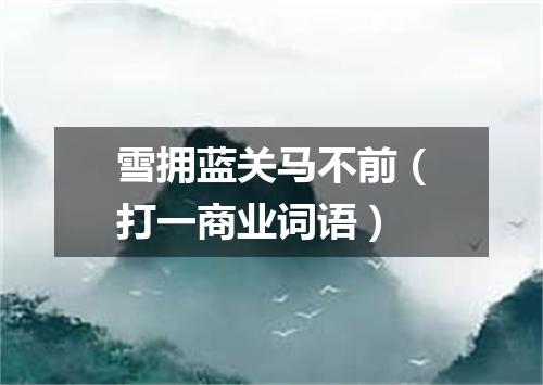 雪拥蓝关马不前（打一商业词语）