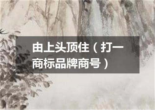 由上头顶住（打一商标品牌商号）