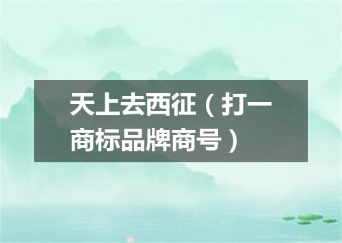 天上去西征（打一商标品牌商号）