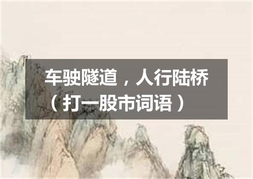 车驶隧道，人行陆桥（打一股市词语）