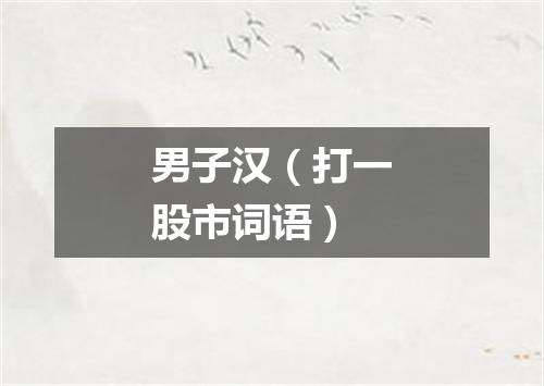 男子汉（打一股市词语）