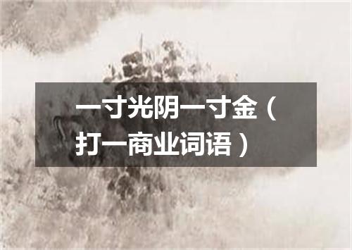 一寸光阴一寸金（打一商业词语）