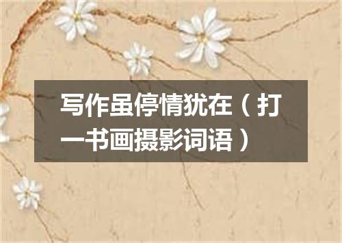 写作虽停情犹在（打一书画摄影词语）