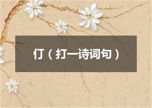 仃（打一诗词句）