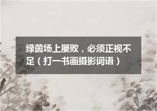 绿茵场上屡败，必须正视不足（打一书画摄影词语）