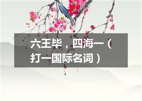 六王毕，四海一（打一国际名词）