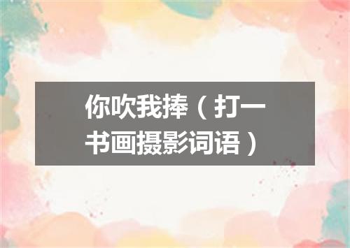 你吹我捧（打一书画摄影词语）