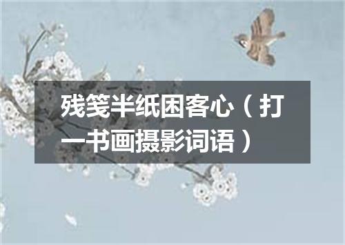 残笺半纸困客心（打一书画摄影词语）