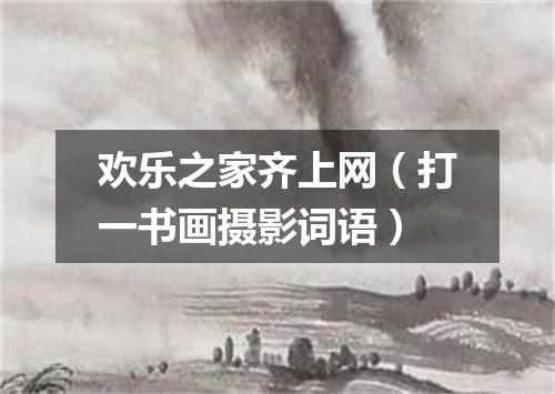 欢乐之家齐上网（打一书画摄影词语）