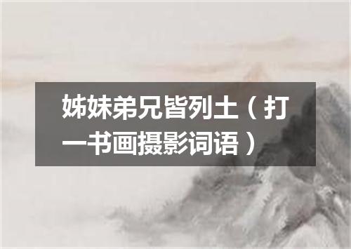 姊妹弟兄皆列土（打一书画摄影词语）