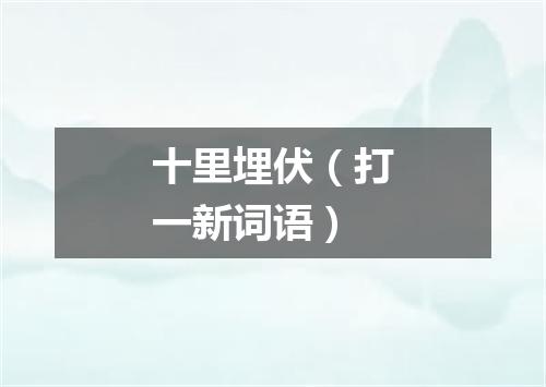 十里埋伏（打一新词语）