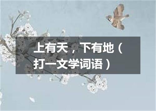 上有天，下有地（打一文学词语）