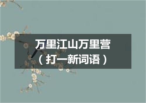 万里江山万里营（打一新词语）