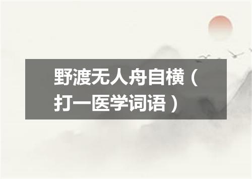 野渡无人舟自横（打一医学词语）