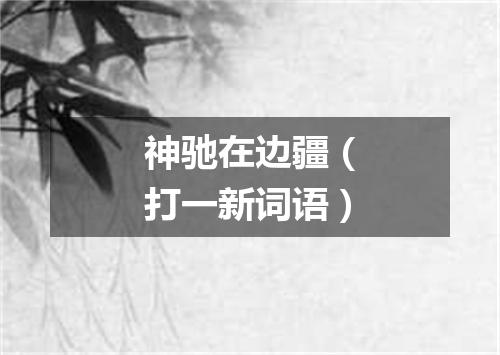 神驰在边疆（打一新词语）
