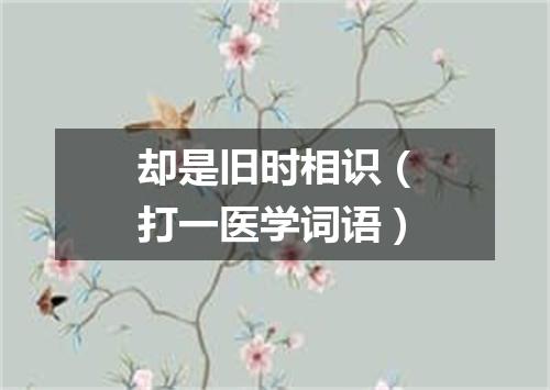 却是旧时相识（打一医学词语）